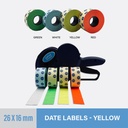 Yellow Date Sticker 26-16mm two-line-non-thermal