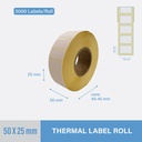 Thermal Sticker 50x25mm - 2000 pcs/roll