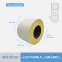 Non-Thermal Label 100x100mm - Paper - 1000 pcs/roll