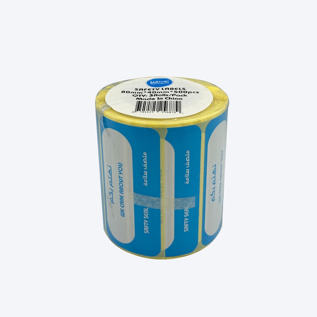 ملصق السلامة 8040 مم - 500 استيكر بالرول تحذيري