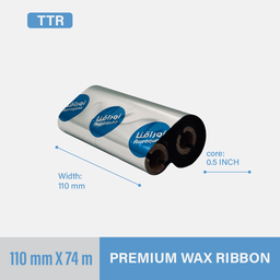 [R11074PW] شريط الطباعة الشمعي م 11074 مم ( Premium)