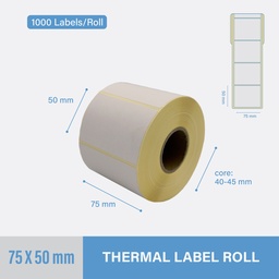 [TL7550] Thermal Sticker 75x50mm - 1000 pcs/roll